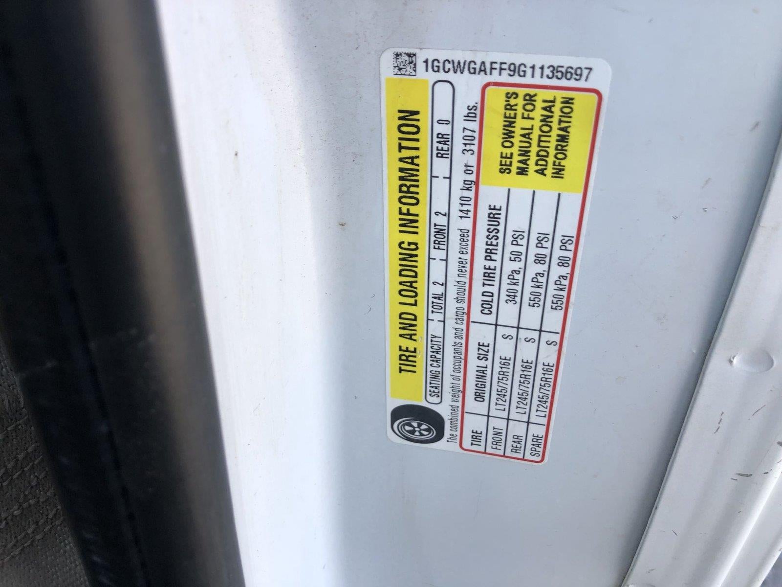 2016 Chevrolet Express Cargo 2500 Work Van