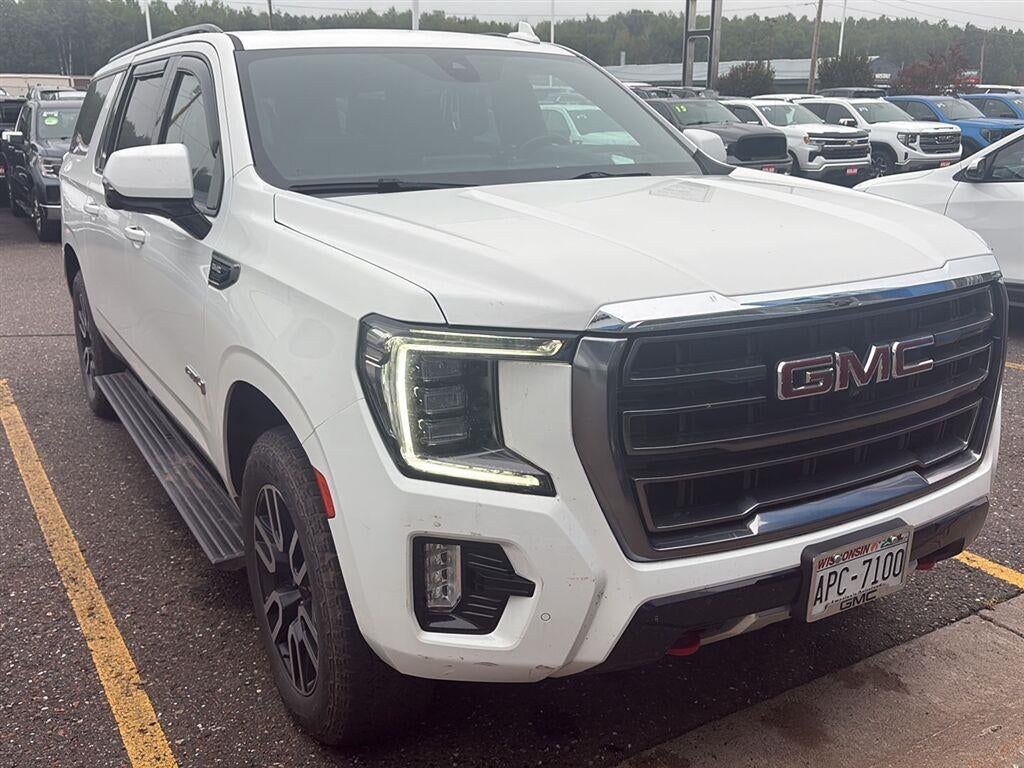 Used 2021 GMC Yukon XL AT4 with VIN 1GKS2HKD2MR180587 for sale in Hermantown, Minnesota