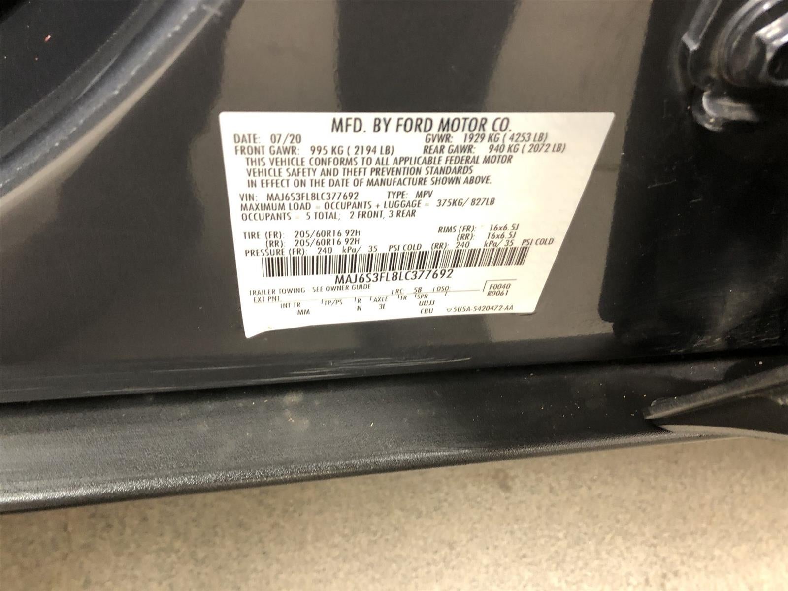 2020 Ford EcoSport S